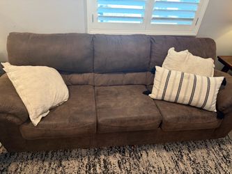 Brown couch / love seat / recliner