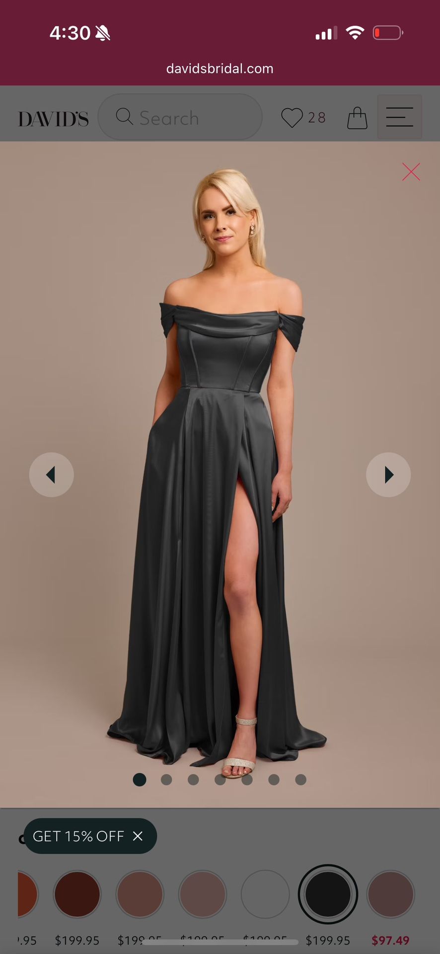 Brand New Davids Bridal Bridesmaid Dress