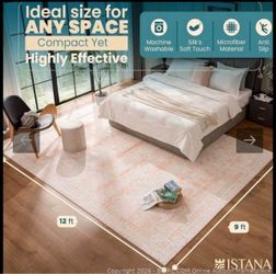 Istana Machine Washable Area Rug 9x12 ft