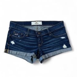 Hollister blue super low rise y2k mini shorts