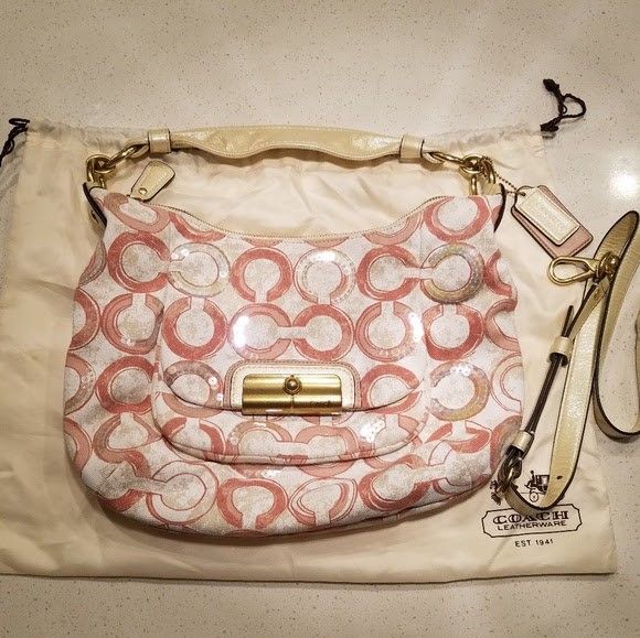 Pink And Cream Authentic COACH Purse