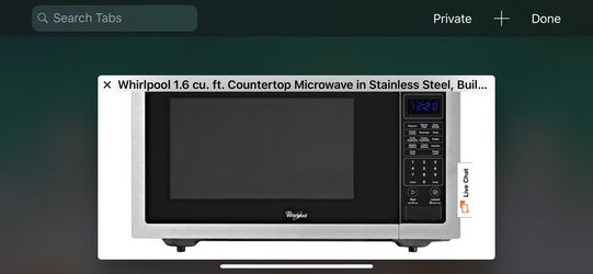 Counter microwave