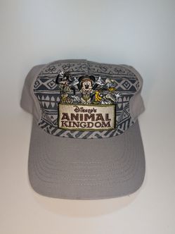 NWT Disney Parks Animal Kingdom Youth Hat Mickey Goofy Donald Safari Gray Cap
