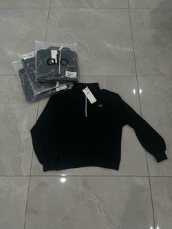 Alo Black Half-Zip Pullover Sweatshirt