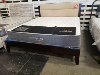 New cal king bed frame with mattress and box spring tax included free delivery