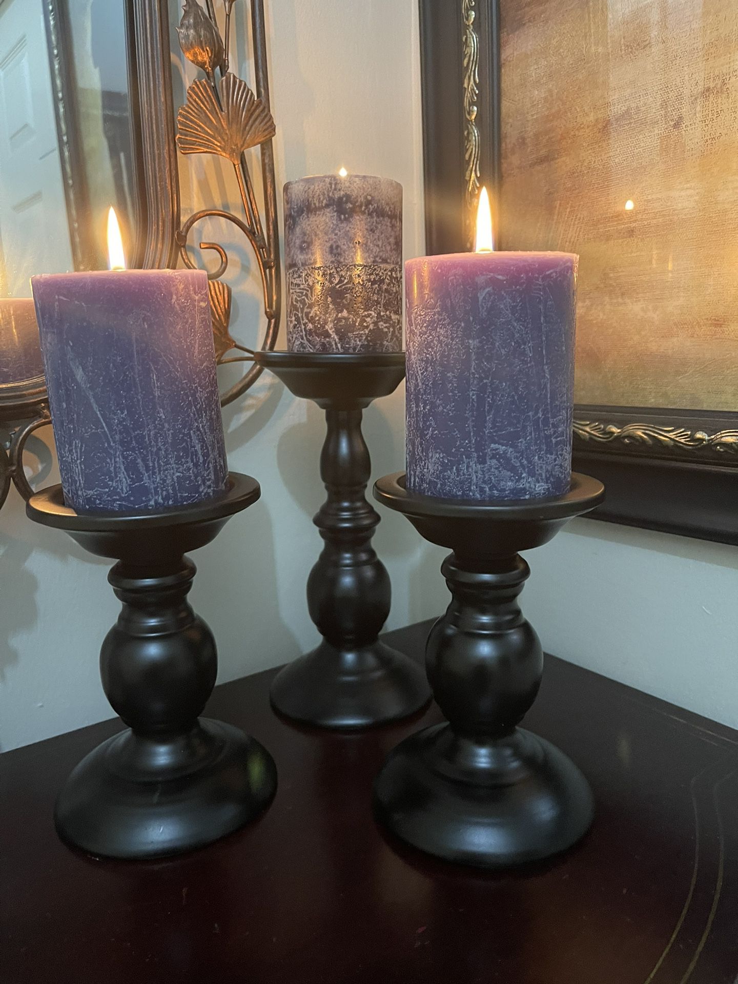 Decor Candle Holder’s With Candles /no Son Home Interios