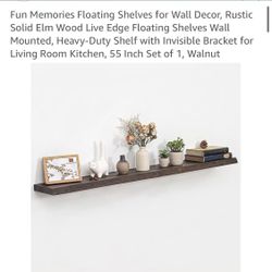 Floating Shelves Set Of 1 Walnut Wood