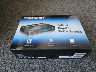 NEW in box 8-Port Gigabit PoE+ Switch TPE-TG80G Internet Cameras Computer Laptop Audio Video