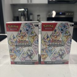 Pokémon Scarlet And Violet Prismatic Evolutions Booster Bundles (Lot of 2) - Brand New