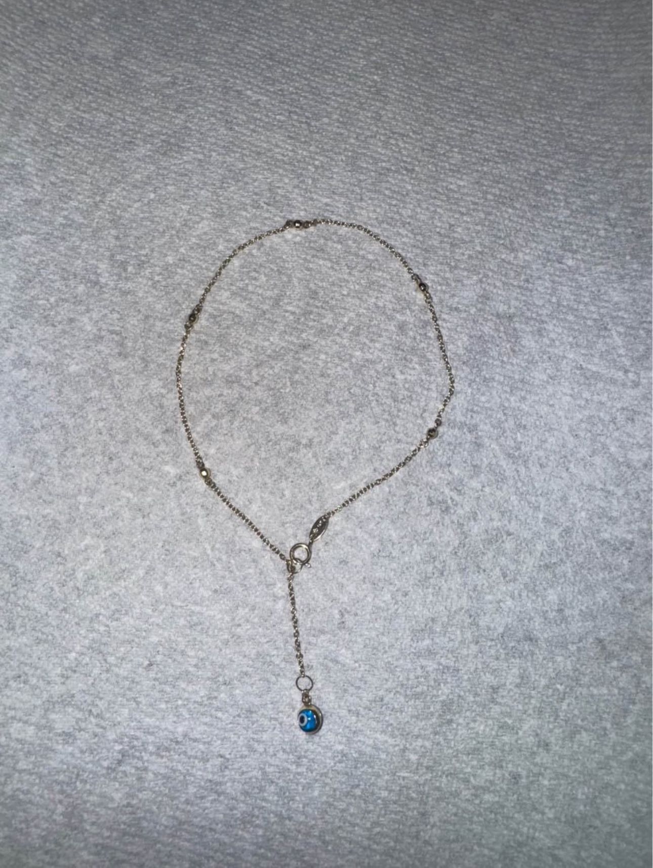 Solid 14K Protection Anklet - Evil Eye Charm - Gift Ready