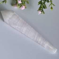 Pink calcite wand 