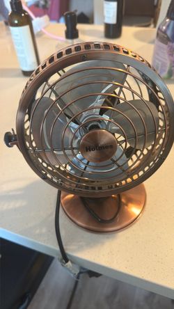Holmes Retro Desktop Fan Copper Finish