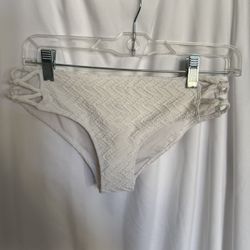 Women’s White Bikini Bottoms, H & M, Size 4