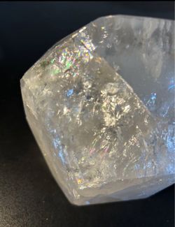 Large, clear, quartz, full of rainbows