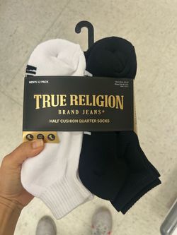 True Religion Men’s Half Cushion Quarter Socks - 12 Pack