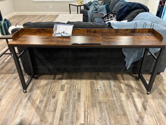 Overbed rolling adjustable table