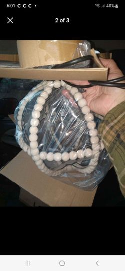 BEADED HANGING LIGHT 