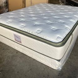 Ck Organic Elite Superior Hybrid Cool Gel Memory Foam Pillow Top 14inch Mattress!!