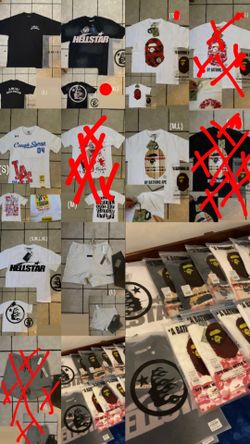 bape shirts,aloc shirts,hellstar shirts,amiri,essentials