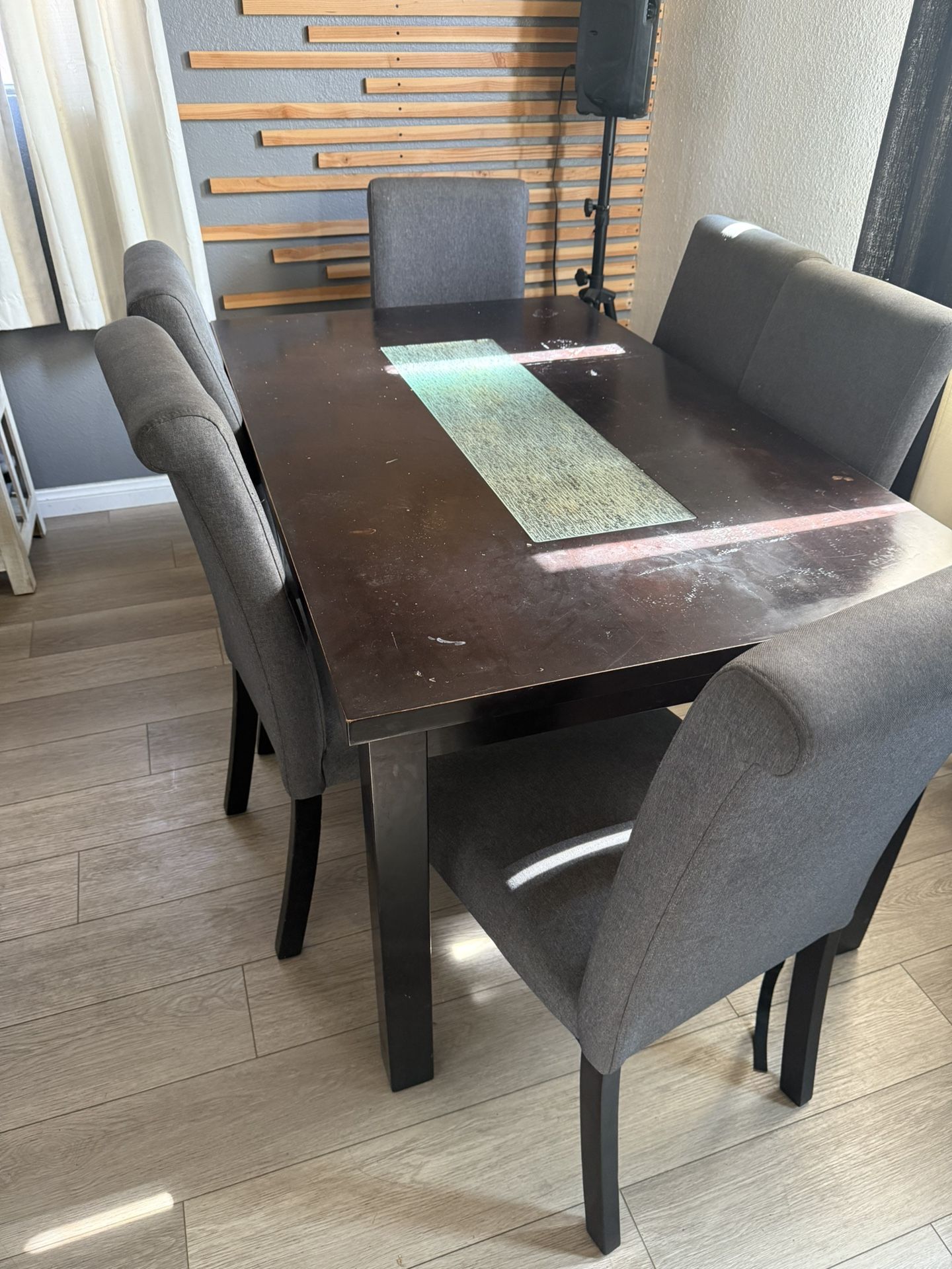 Dinning Table 6 Chairs-As Is