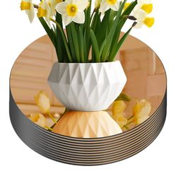 12 GOLDEN MIRRORS TABLE CENTERPIECES 12 inch  12 Espejos dorados 12 pulgadas