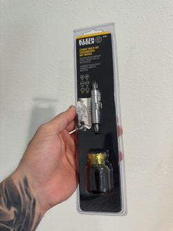 Klein Stubby Multi-Bit Screwdriver/Nut Driver- Cushion Grip Handle