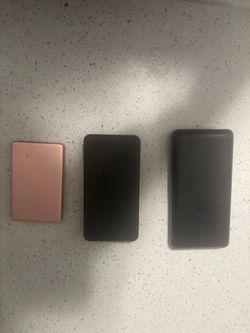 Lot of 3 Portable Power Banks including Belkin