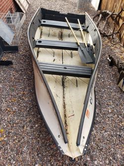 Portable (collapsible) boat, 12' long + motor