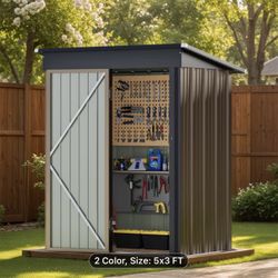 $150 firm!!!  5’x3’ Brown small Metal Storage Shed New in box, see pictures. No base, No racks.