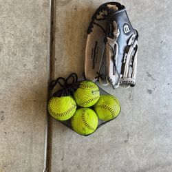Softballs With Glove New