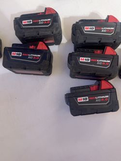 Milwaukee M18 RedLithium batteries