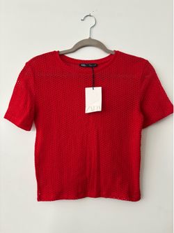 Zara red top