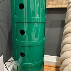 Green 4 Layer Storage End Console Table