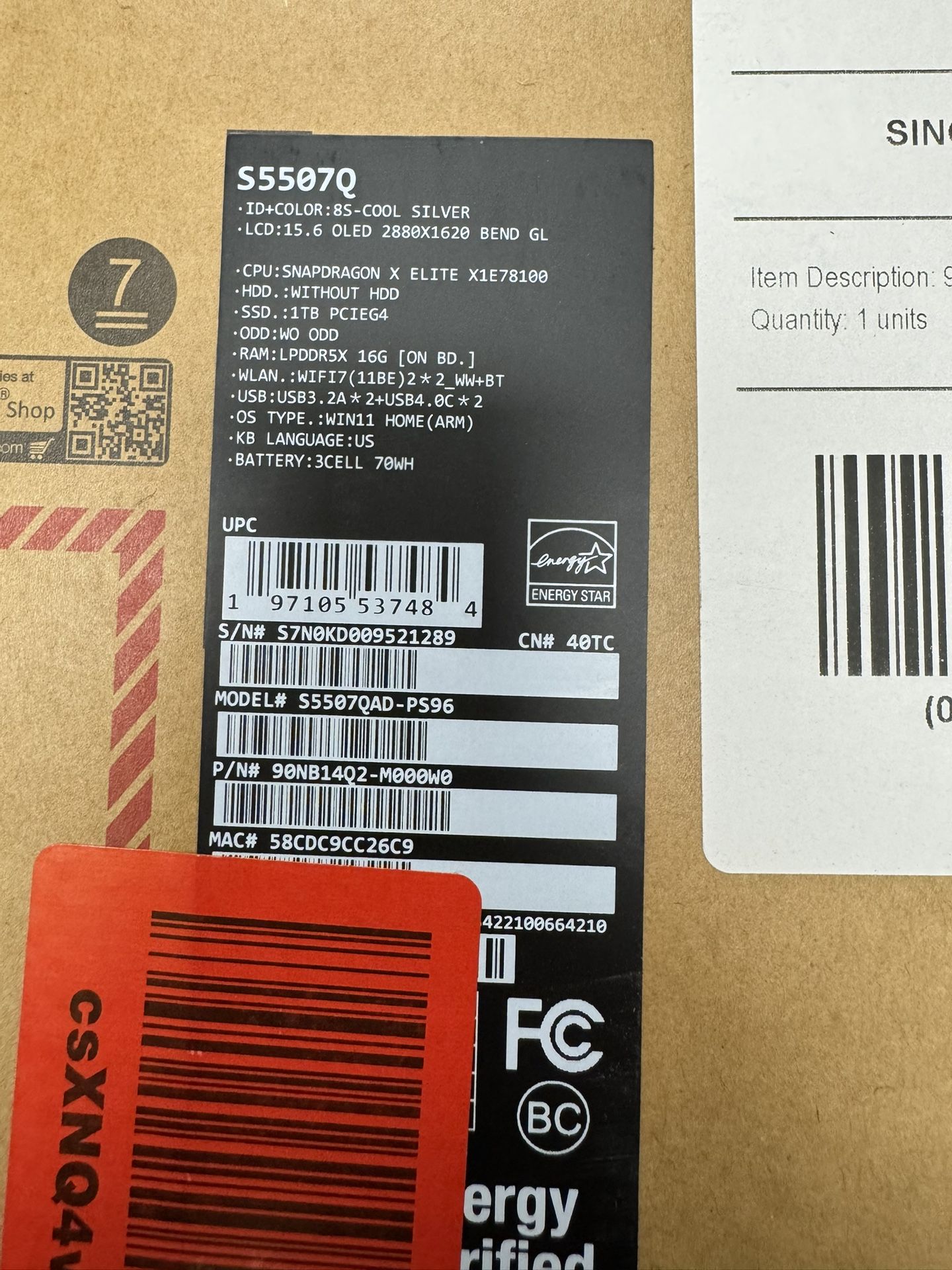 asus s5507q OLED Laptop