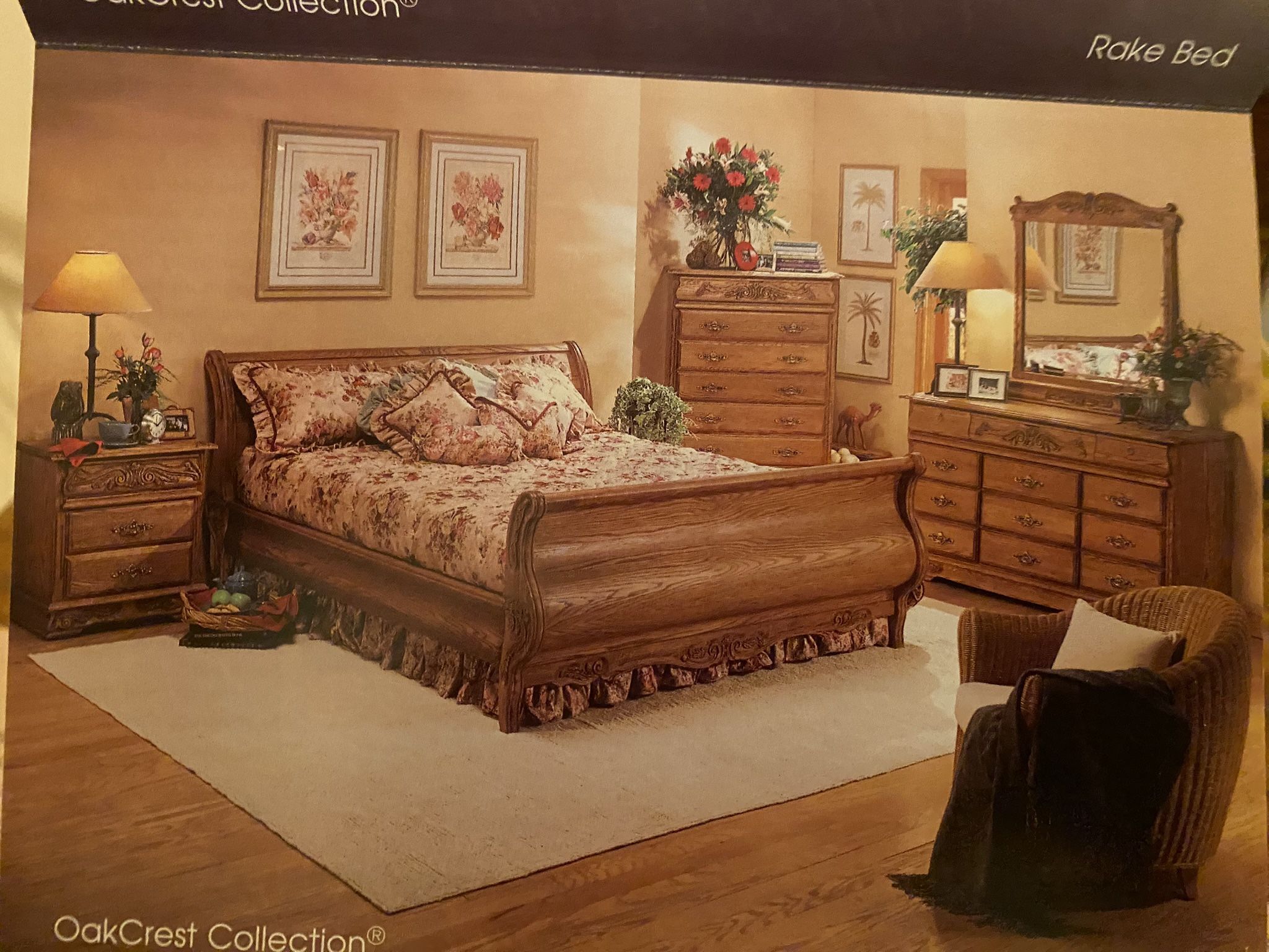 6 piece Oak Bedroom Set by Oakwood - $7,200 (Renton,WA)