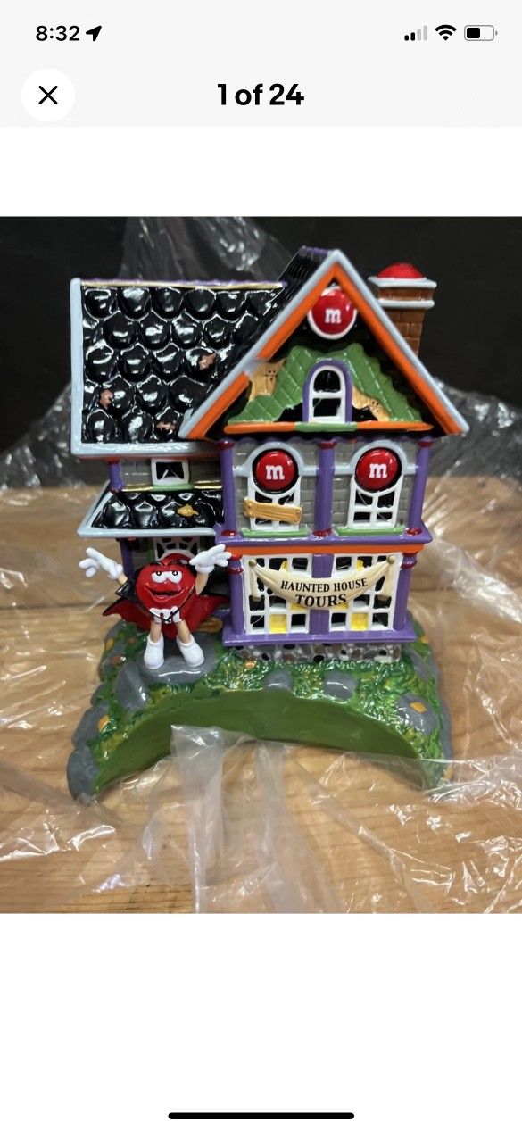 Halloween Dept 56 M & M S Haunted House With Box 