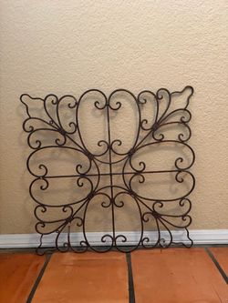 26 inch square metal wall mount decor