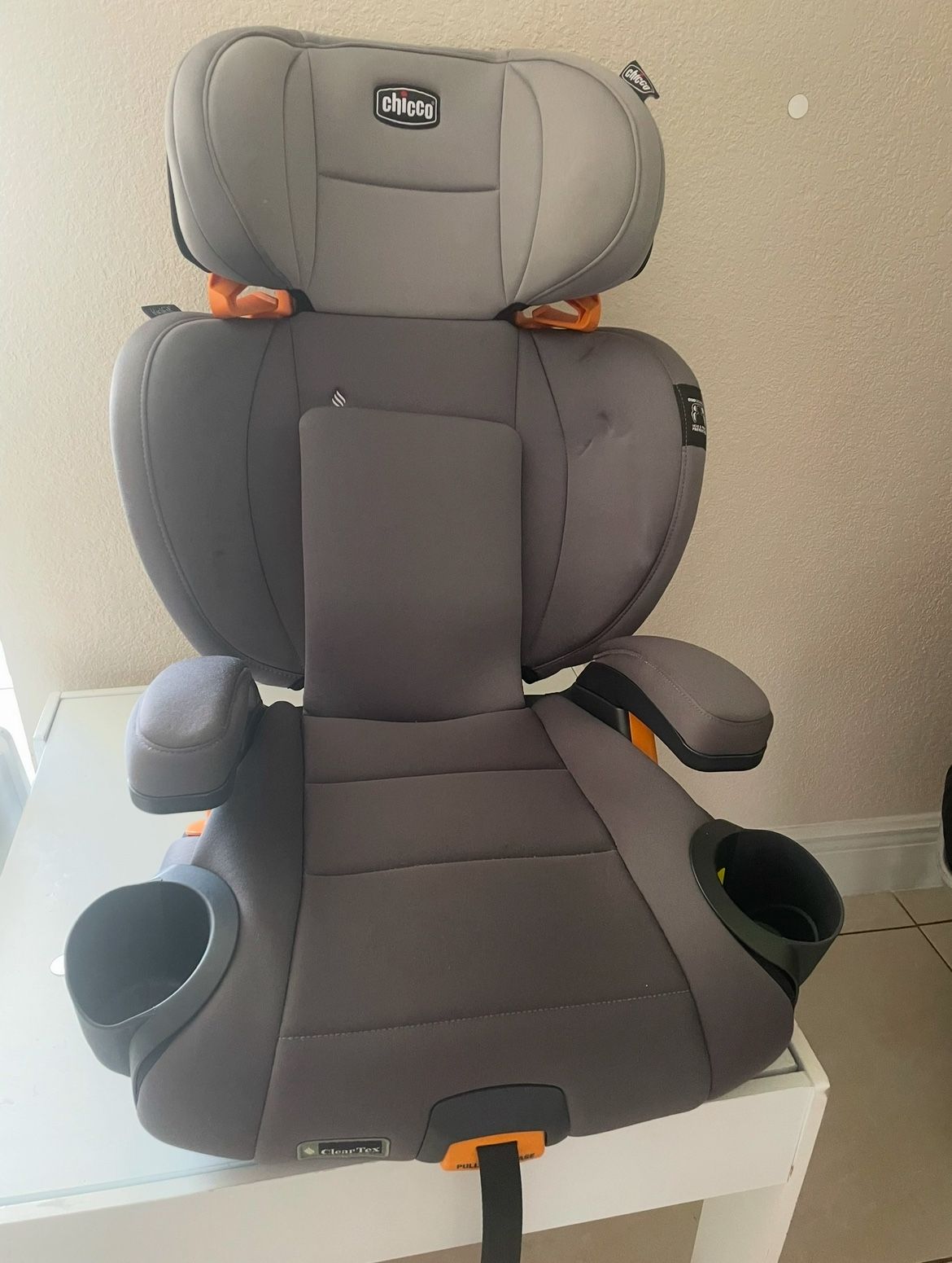 KidFit ClearTex Plus 2-in-1 Belt-Positioning Booster Car Seat - Shadow