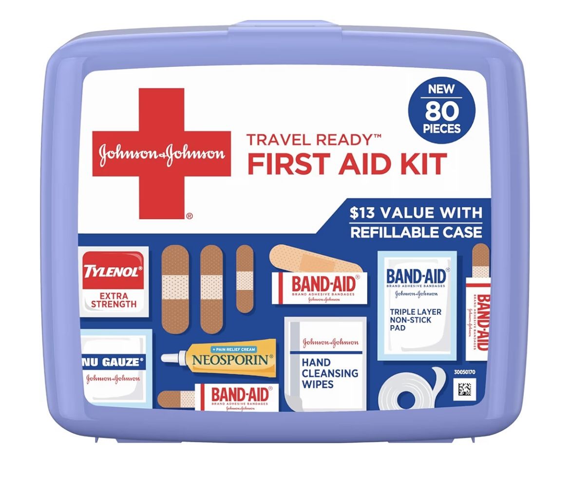 Johnson & Johnson Travel Ready First Aid Kit β 80 Pieces (New & Sealed)