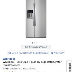 New Whirlpool Refrigerator 