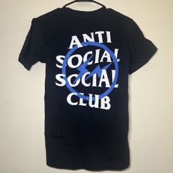 Medium Anti Social Social Club x Fragment Blue Bolt Tee