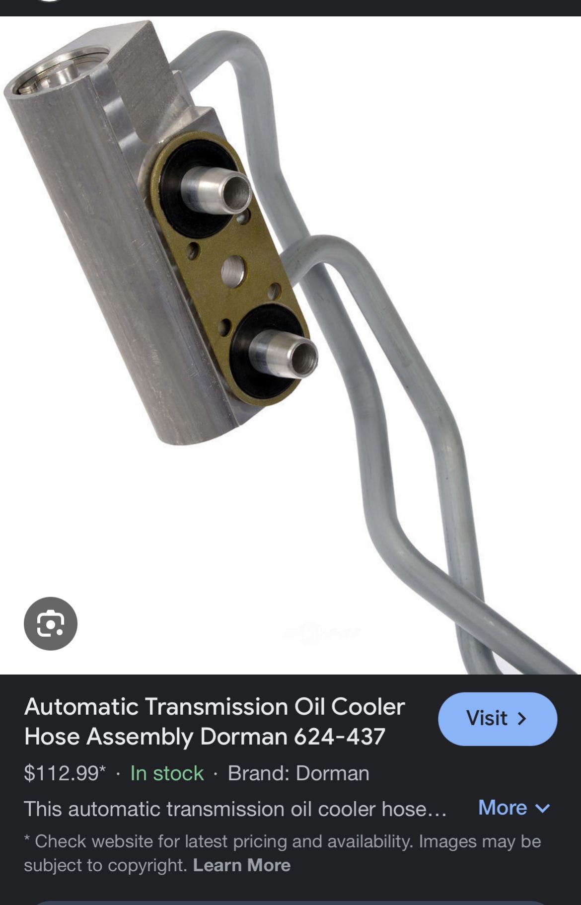 Automatic Transmission Oil Cooler Hose