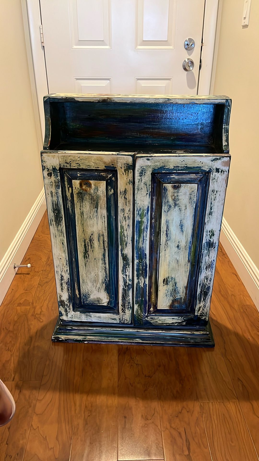 Antique Shelf Cabinet,  Solid Wood.