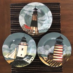 Salad Plates (2) and soup bowl (1) Sakura David Carter Brown