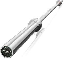 RITFIT 7FT Olympic Barbell for Strength and Weightlifting Training - 2 Inch Olympic Bar for Squat, Deadlift, Bench Press, Curl, Overhead Press - 500lb