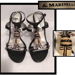A.Marinelli Wedge Sandals Size 7 1/2