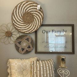 Bohemian hanging baskets and decor