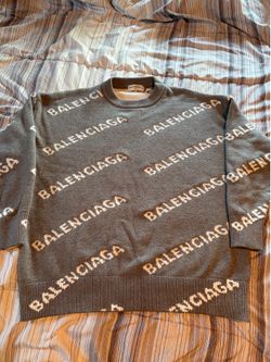 Balenciaga Grey/White all over Sweater Great condition