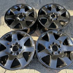 Black powder coated BMW 16 inch wheels from a 3 series fits others 