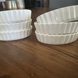crate & Barrel oval ramekin set of 6